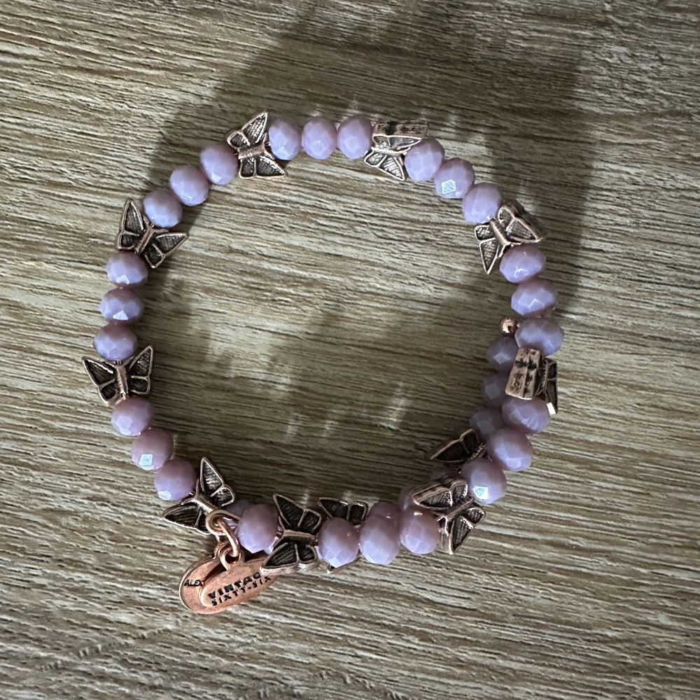 Alex and Ani purple Butterfly wrap
